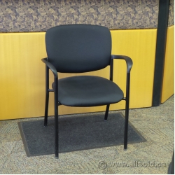 Brylee Black Stacking Guest Side Chair with Arms